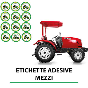 Etichette adesive per mezzi, attrezzature agricole